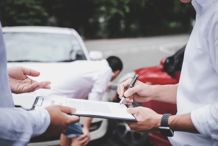physiotherapist guiding gentle neck mobilization after a car accident in Hamilton