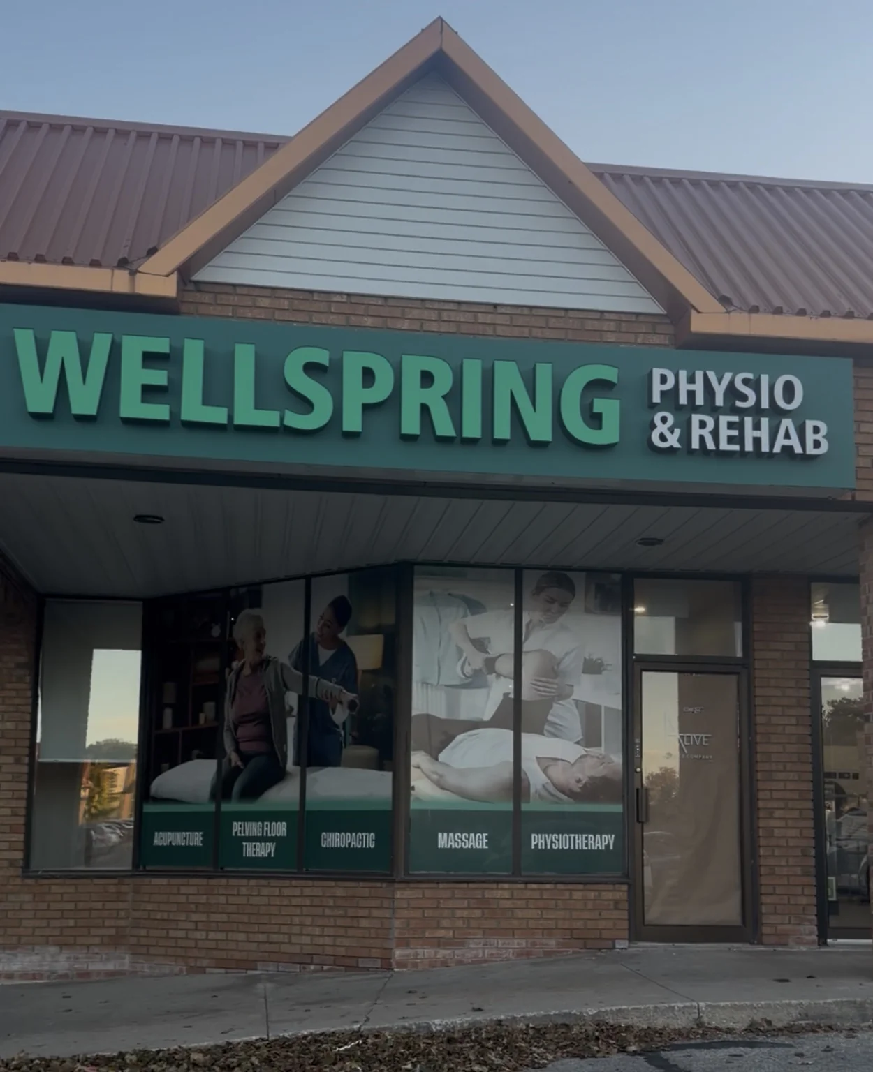 Exterior of Wellspring Physio & Rehab at 1405 Upper Ottawa Street, Hamilton